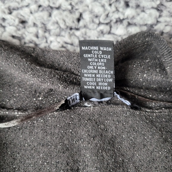 INC 3X silver grey glitter open front cardigan asymmetrical hem glam office moto - Picture 5 of 9